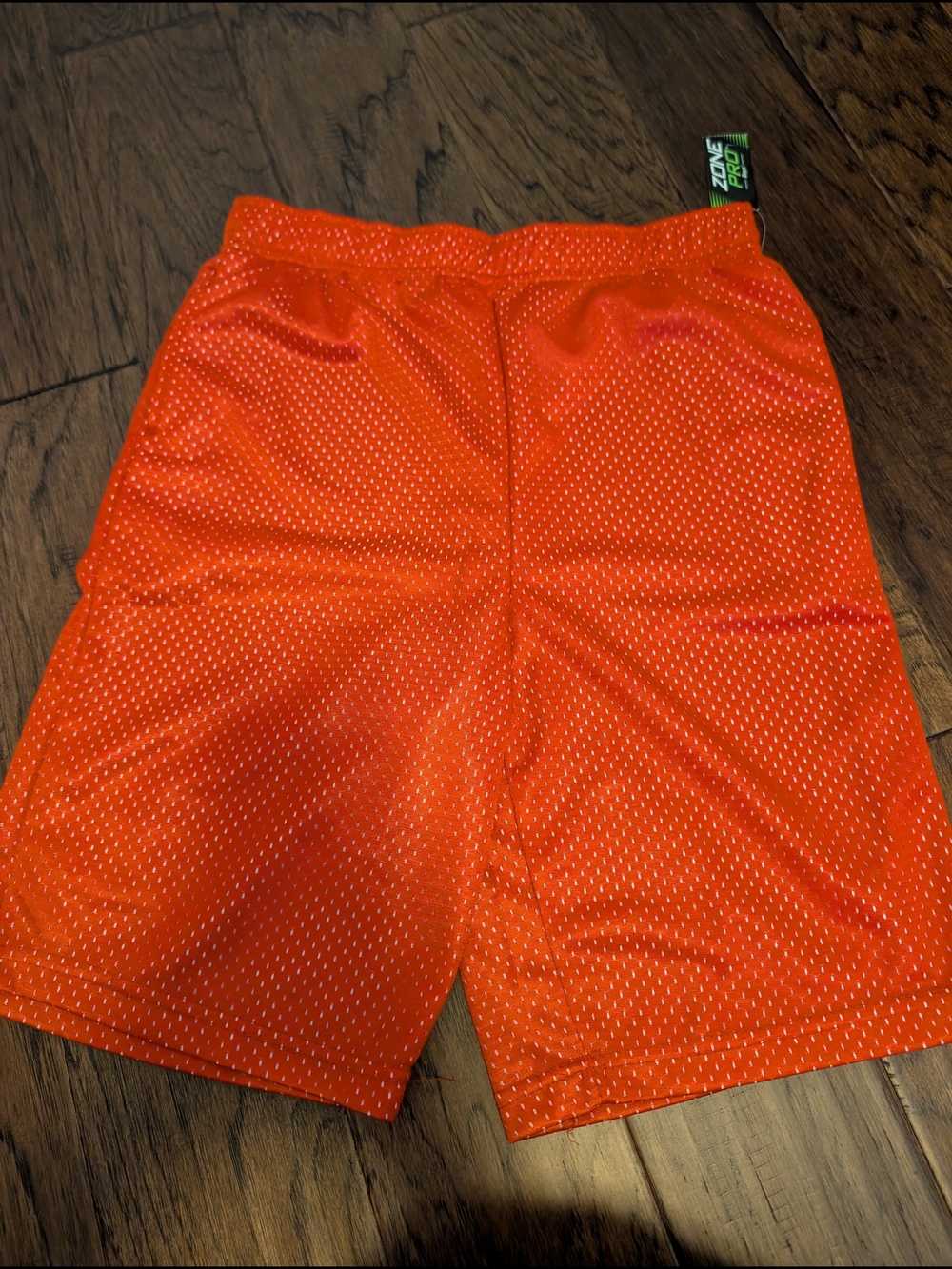 Zone Pro Bright Orange Kids Mesh Athletic Shorts